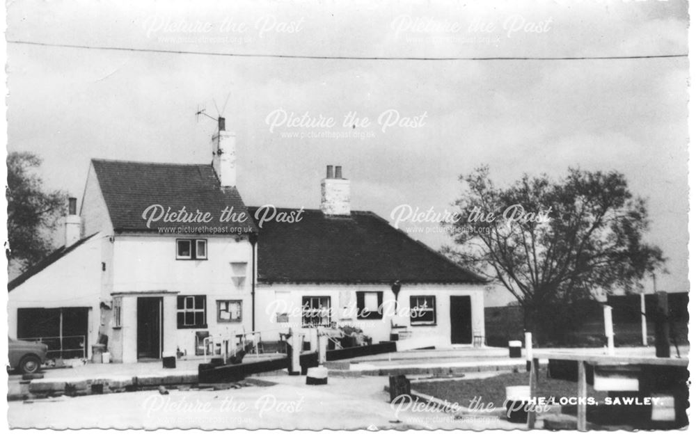 Sawley Locks on Trent Navigation, Sawley, c 1950s-60s ?