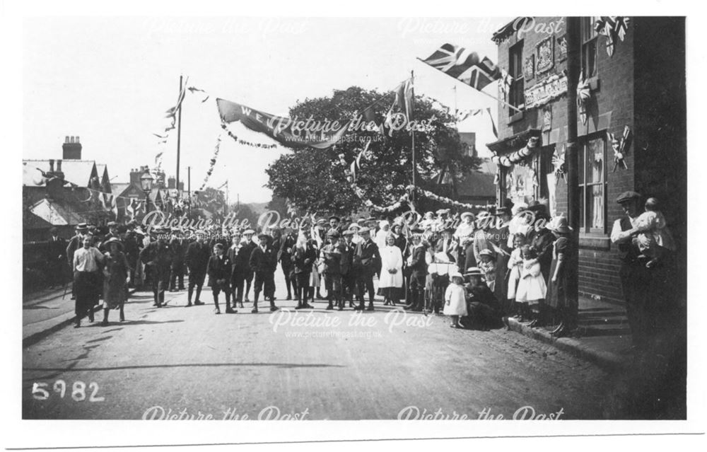 Awaiting a royal procession