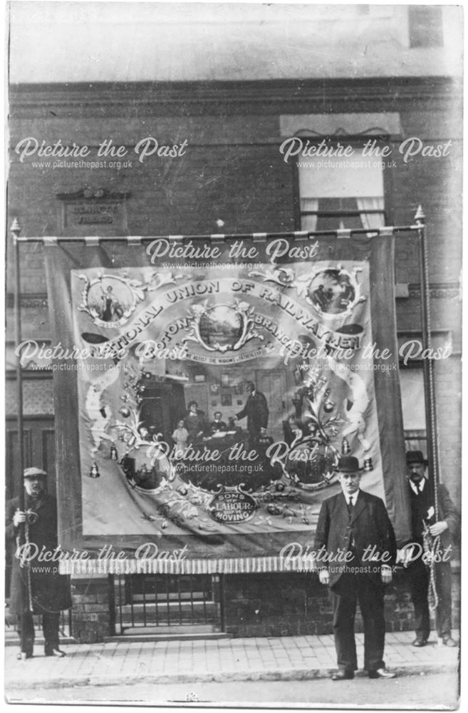 Banner of National Union of Railwaymen, Toton Branches, c 1920s?