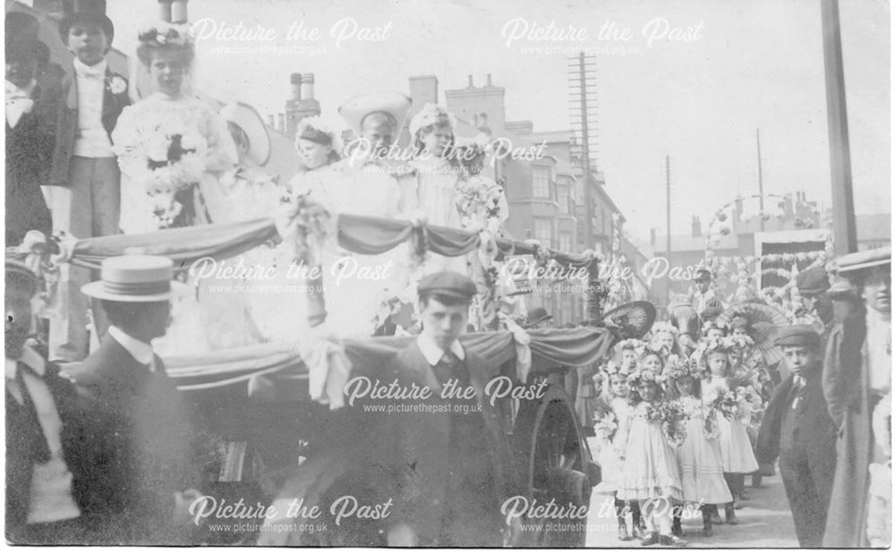 Procession with children, unidentified place