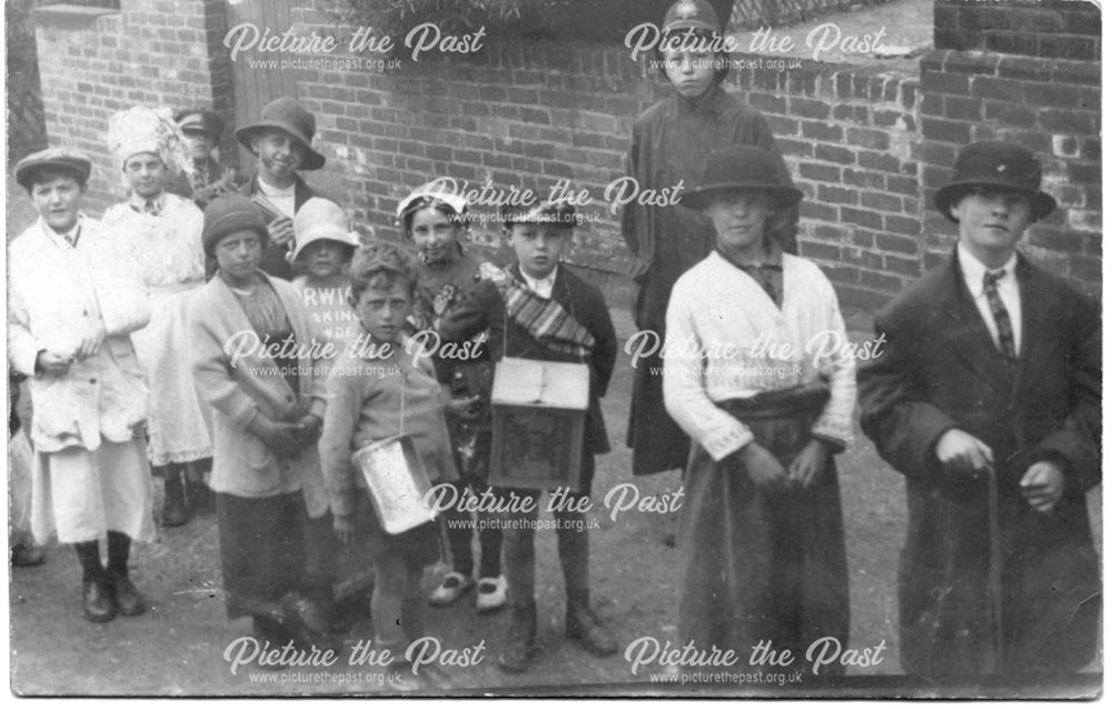 Small group of children dressed up