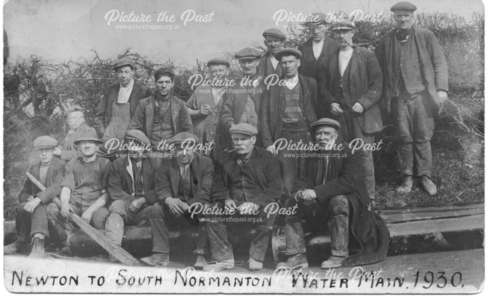 Newton to South Normanton water main workmen, 1930