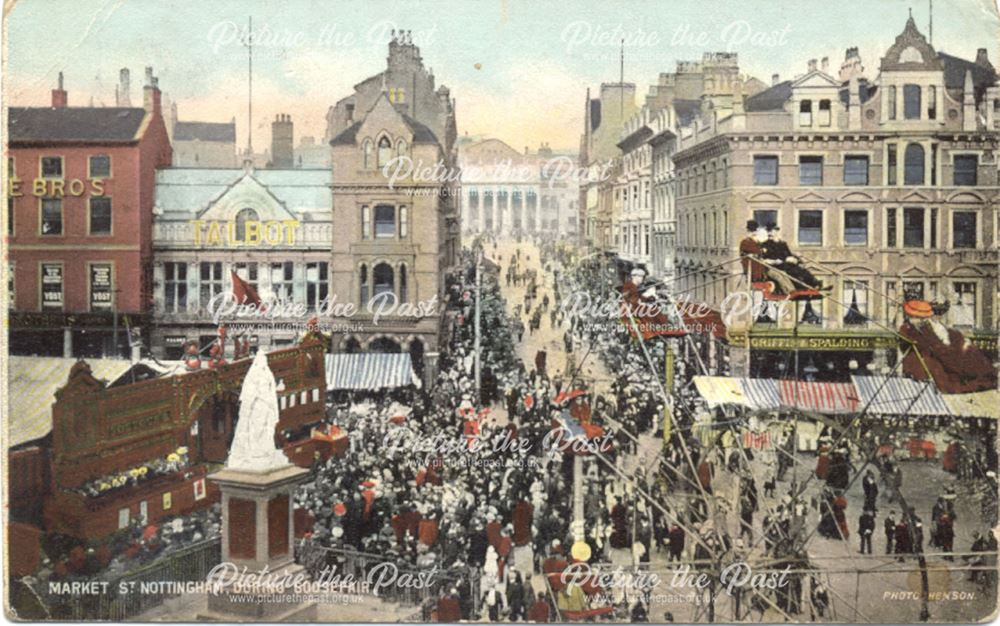 Market Street, Nottingham during Goose Fair