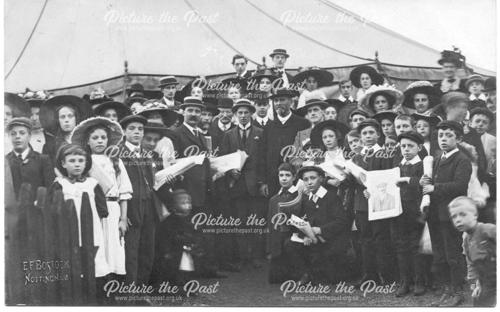 Crowd in a marquee