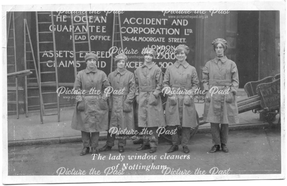 The lady window cleaners of Nottingham.