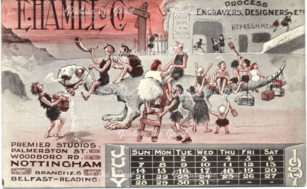 Calendar E. Hamel and Co, July 1907