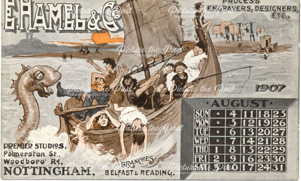 Calendar E. Hamel and Co, July 1907