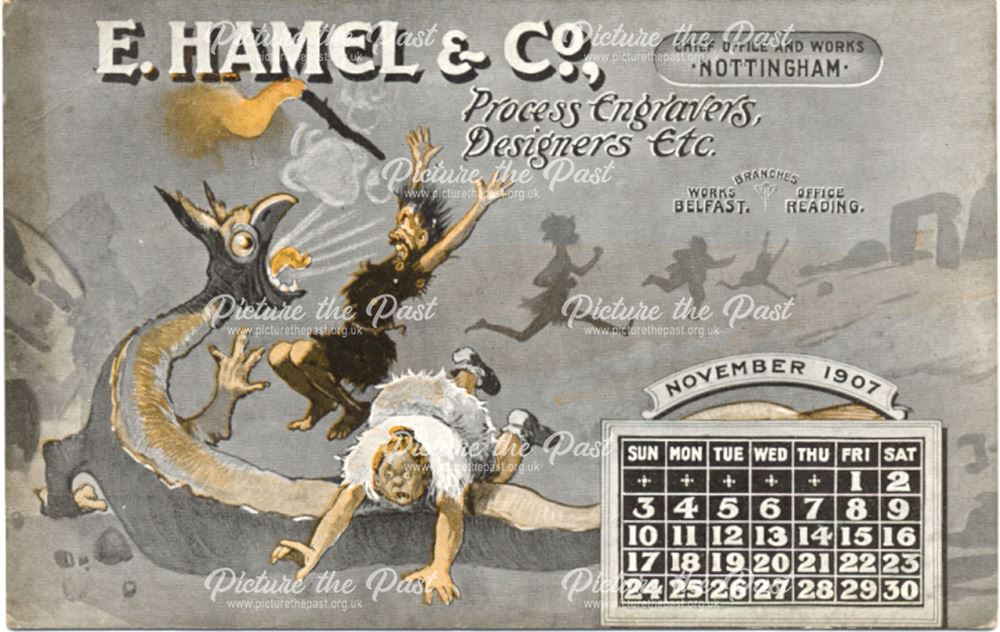 Calendar E. Hamel and Co, Nov 1907