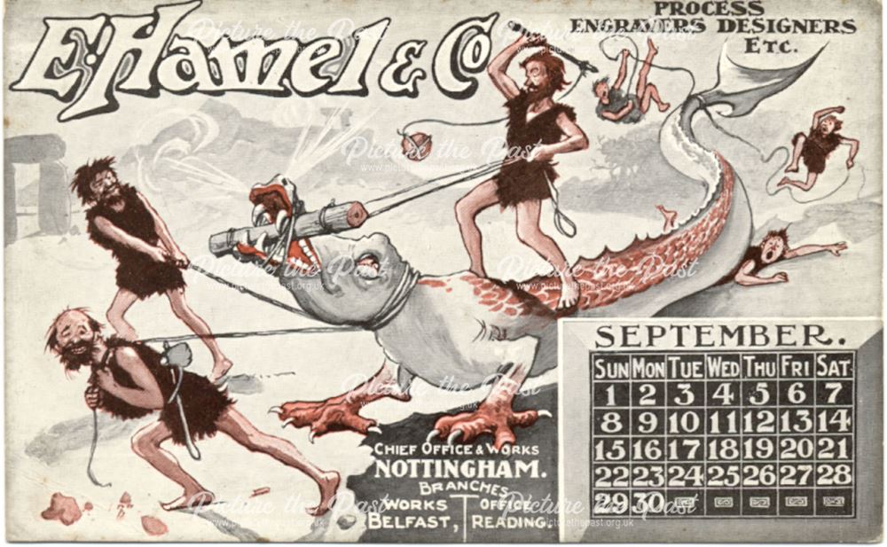 Calendar E. Hamel and Co, Sept 1907