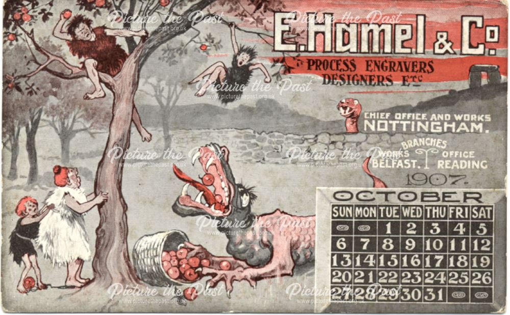 Calendar E. Hamel and Co, Oct 1907