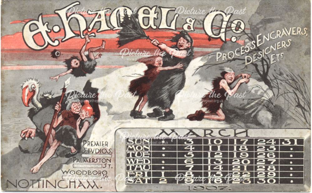 Calendar E. Hamel and Co, March 1907