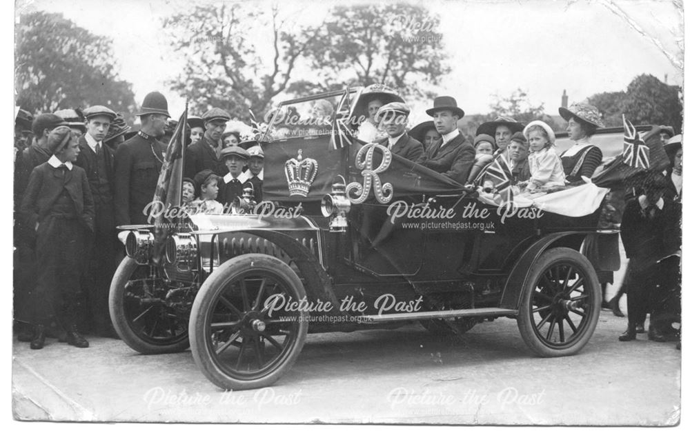 Decorated motor car