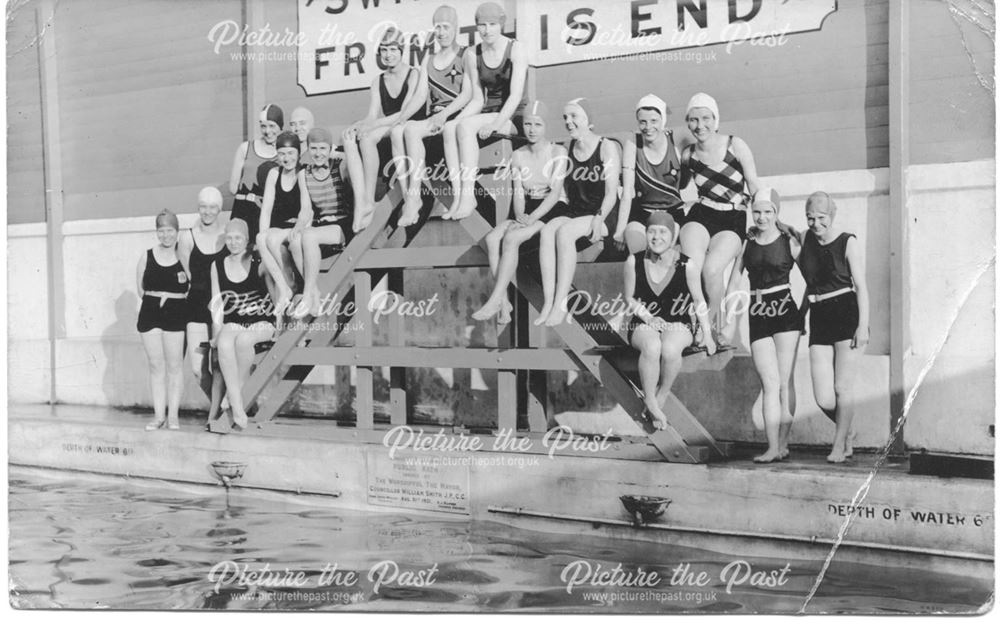 Group of girls at swimming baths