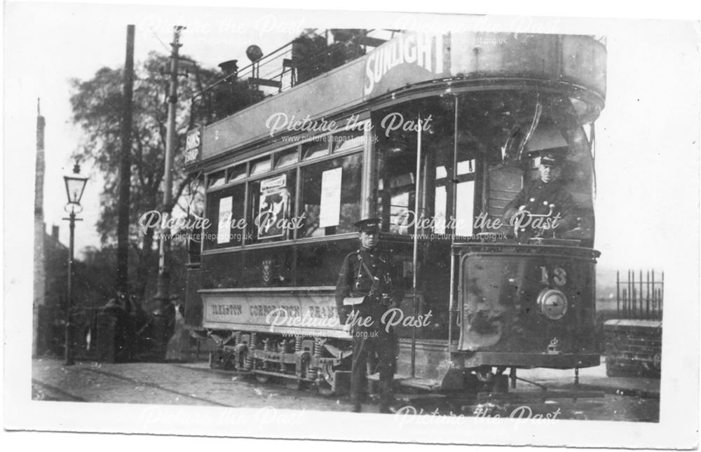 Ilkeston Corporation Tramways open to tram no 13