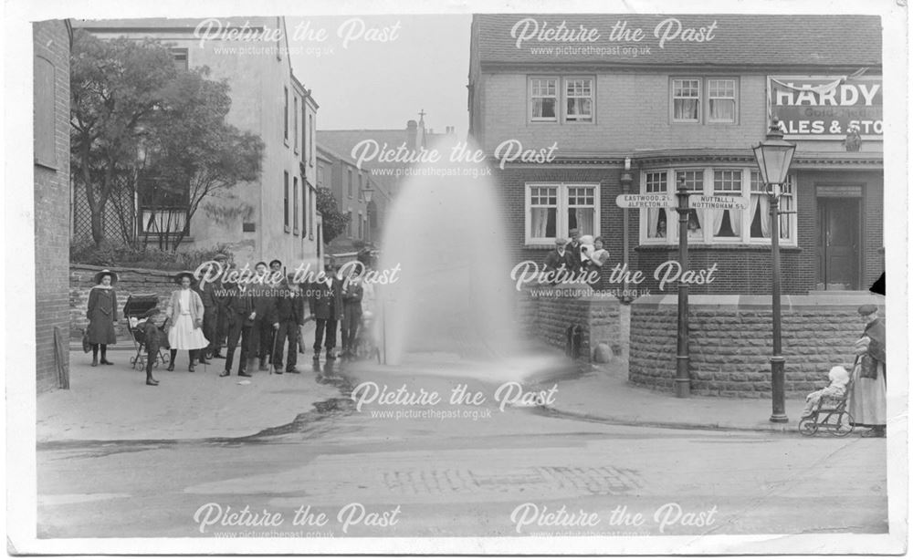 Gushing Fountain of Water, Main Street, Kimberley, c 1900s