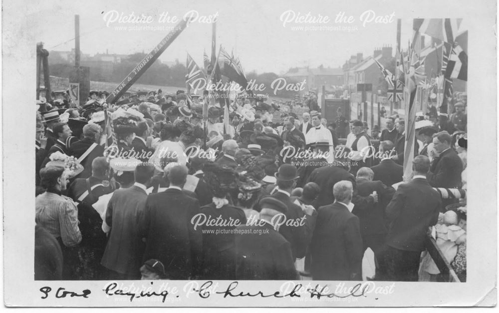 Stone laying, Church Hall