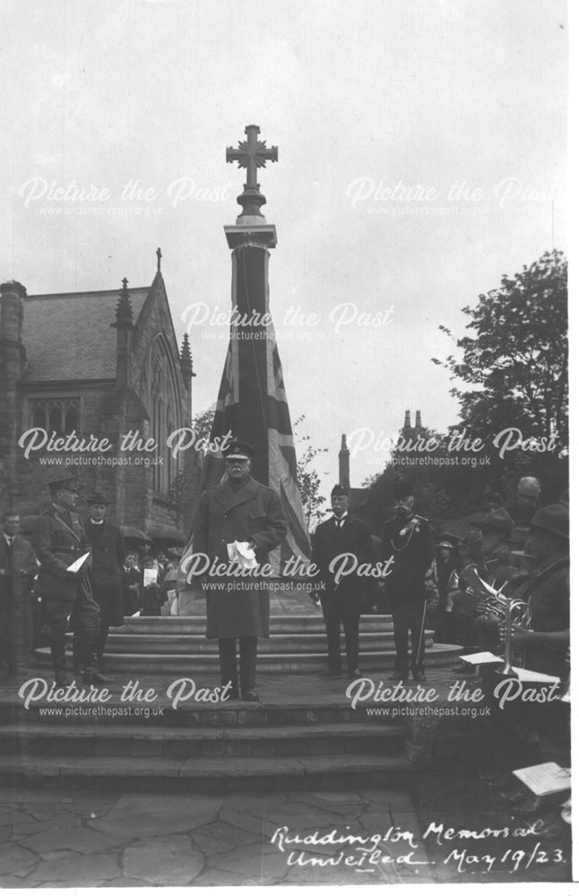 Unveiling of War Memorial, Church Street, Ruddington, 1923