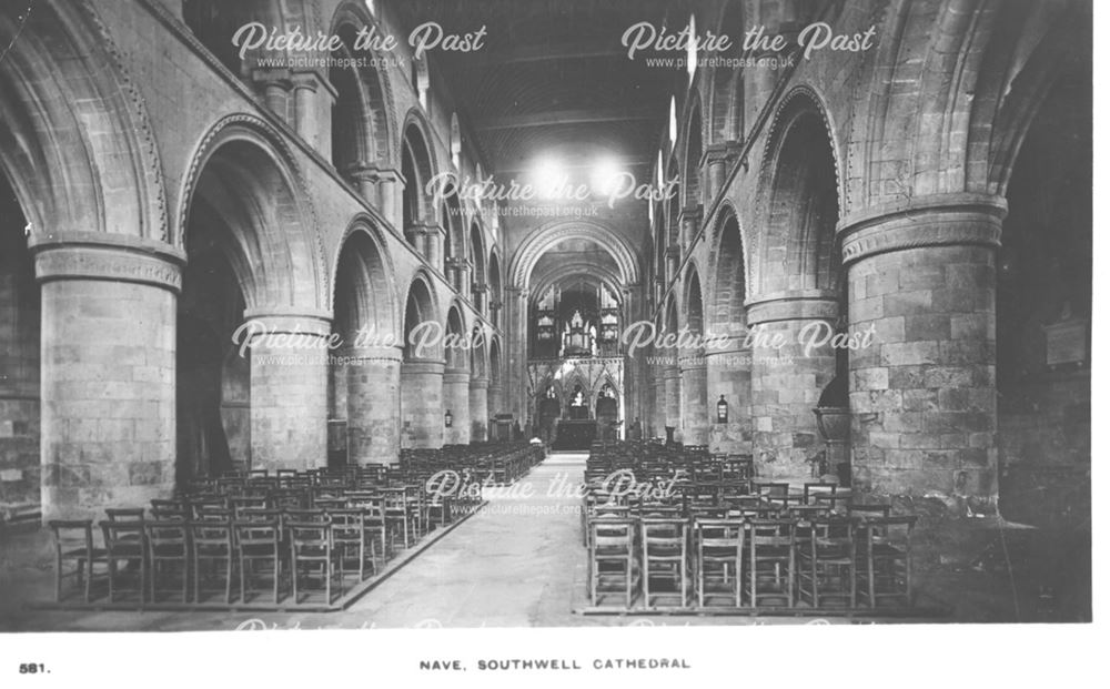 The Nave, Southwell Minster, c 1900s