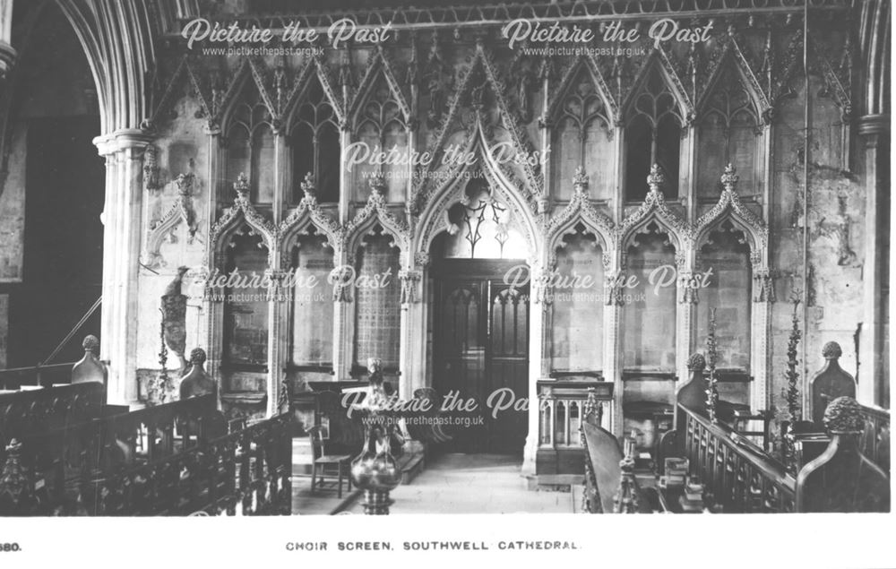 The Choir Screen, Southwell Minster, c 1900s