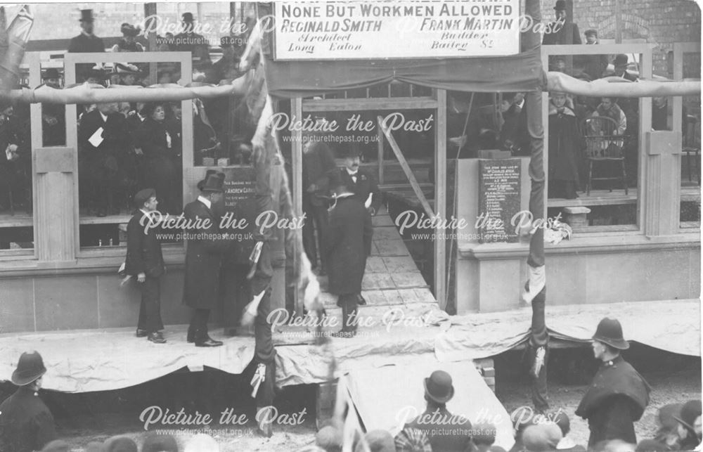 Stapleford Library - laying of foundation stone