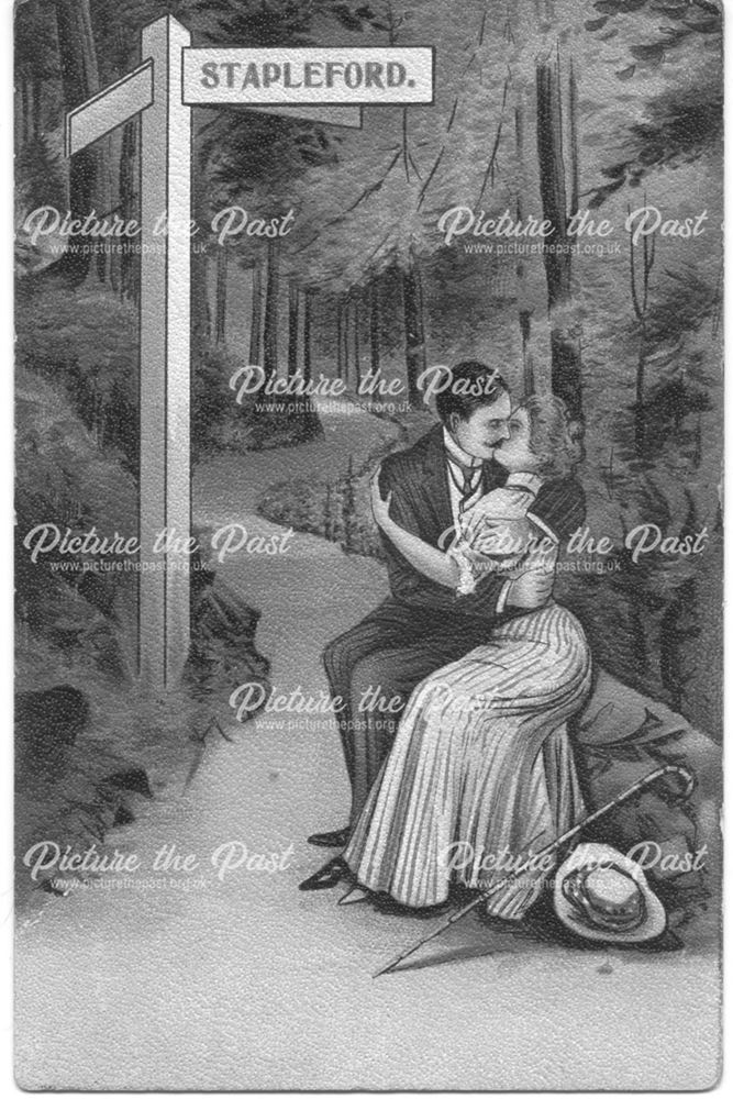 Romantic novelty' postcard