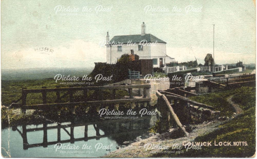 Colwick Lock, Holme Cut, Trent Navigation, Holme Pierrepoint, c 1900s