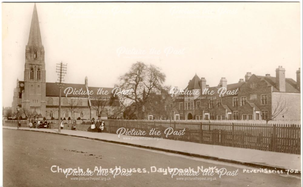 St. Paul's Church and Almshouses, Mansfield Road, Daybrook, Arnold, c 1900s