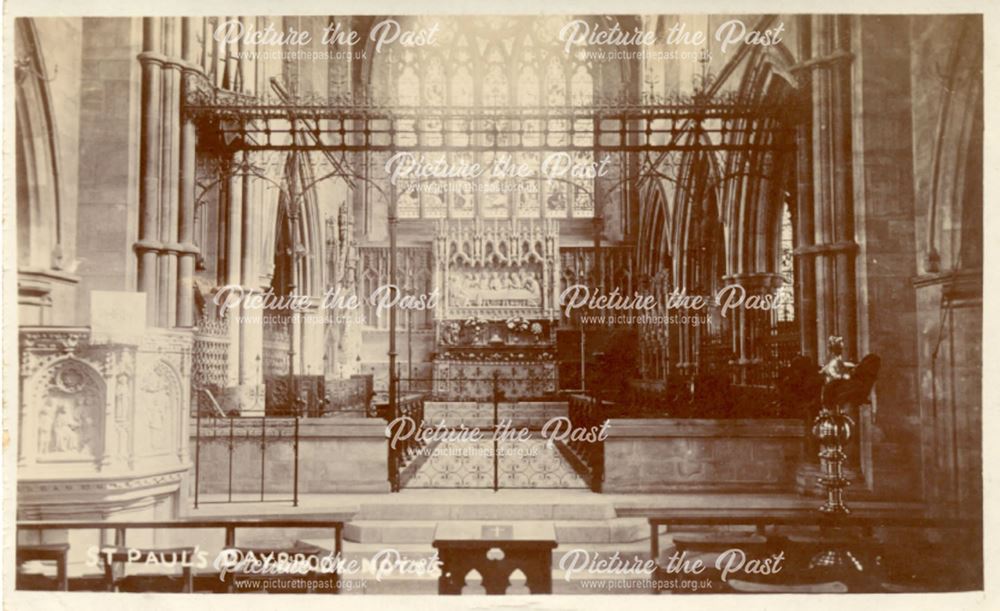 Interior of St. Paul's Church, Mansfield Road, Daybrook, Arnold, c 1900s