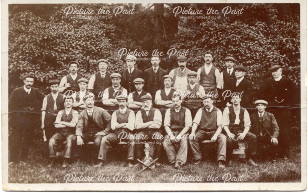 Group of workmen; Perhaps from Home Brewery?, Daybrook, Arnold, c 1910s