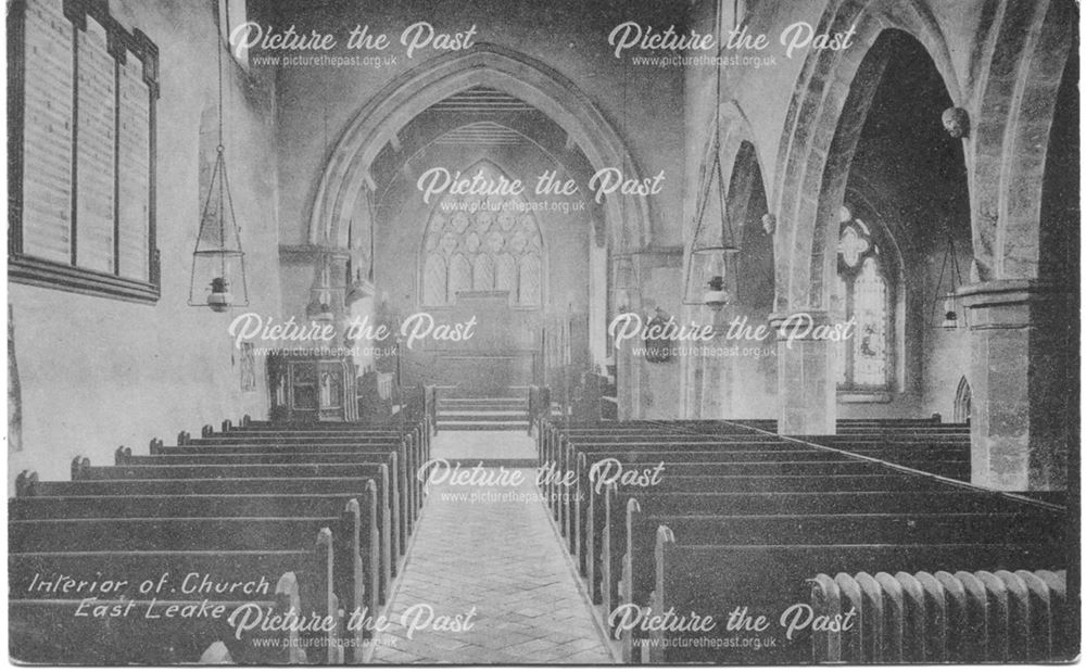 Interior of St. Mary's Church, Main Street, East Leake, c 1900