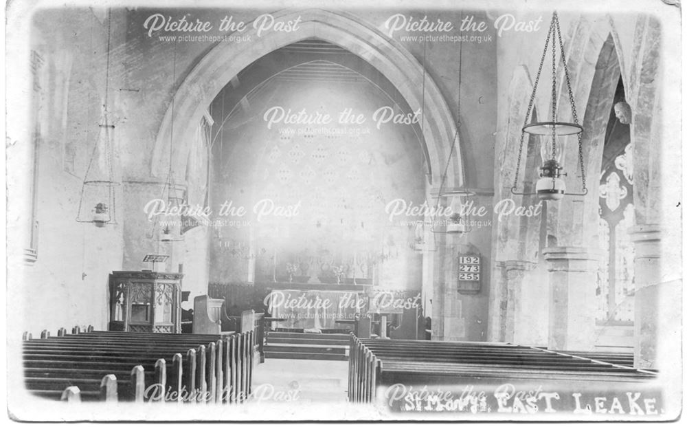 Interior of St. Mary's Church, Main Street, East Leake, c 1900