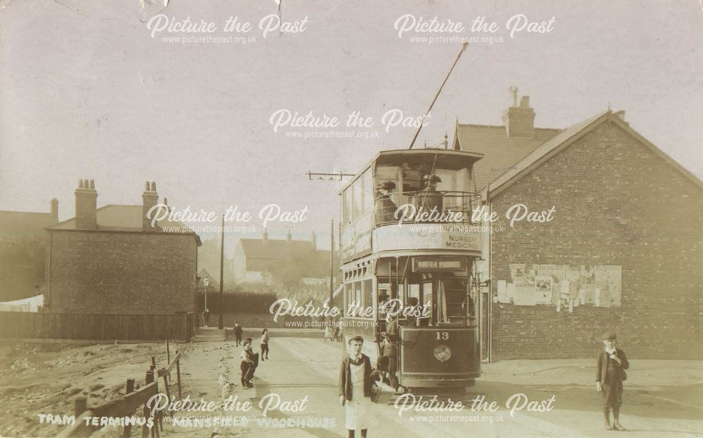 Tram Terminus, Sherwood Street, Mansfield Woodhouse, c 1904-5 ?