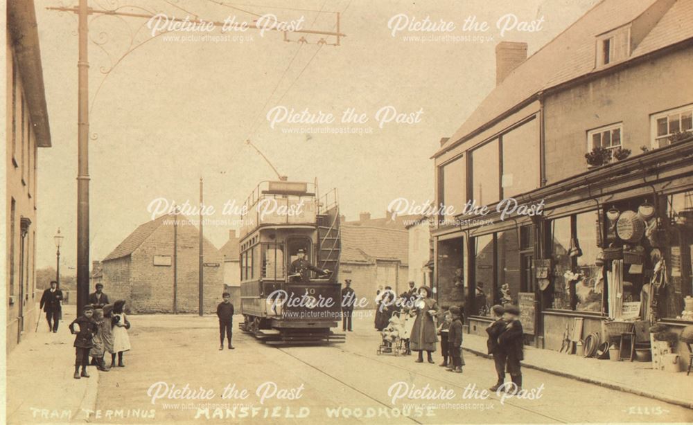 Tram Terminus, High Street, Mansfield Woodhouse, c 1905-1910s