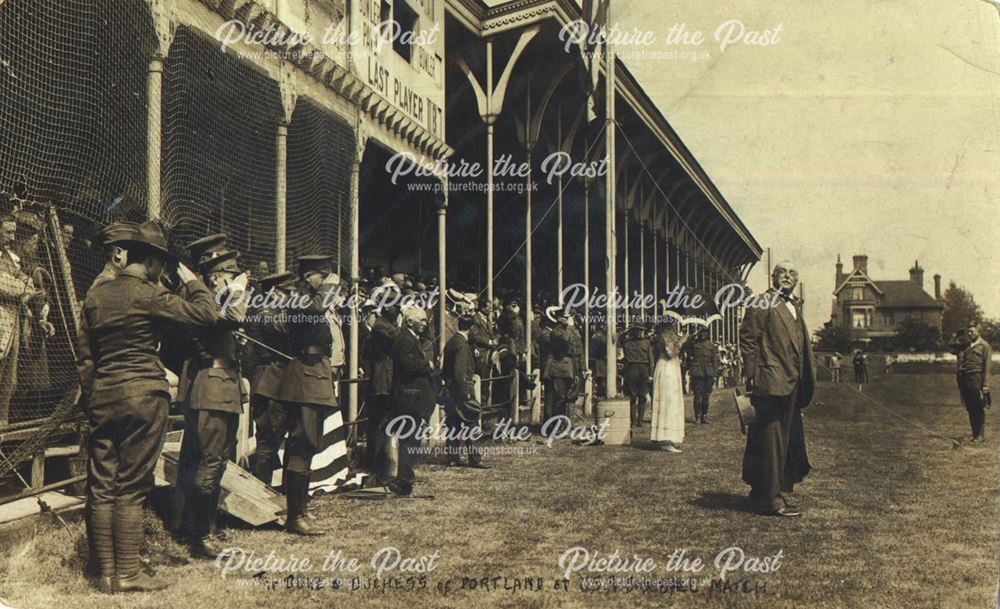 Duke and Duchess of Portland at USA baseball match, 1918