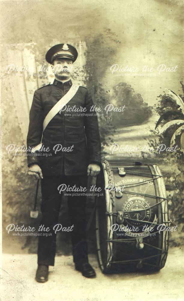 Salvation Army drummer - East Kirkby band, Kirkby in Ashfield, c 1900s