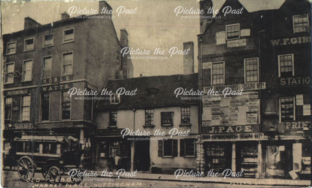 The 'Old Talbot', Market Square, Nottingham, c 1900