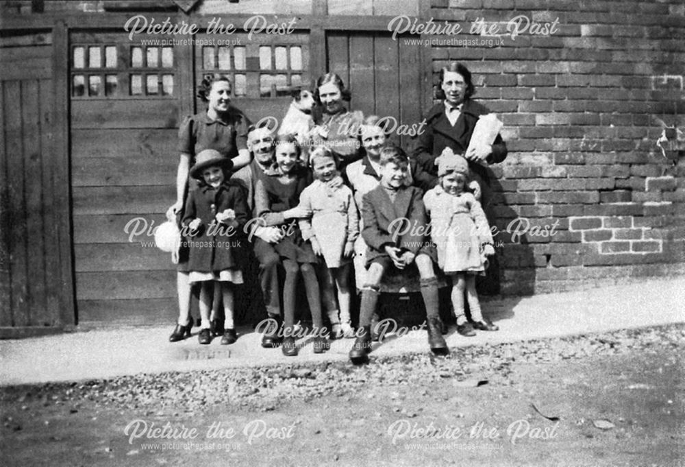 At the Back of Mrs H Stanley's Shop, 144 Station Road, Shirebrook, c 1930s