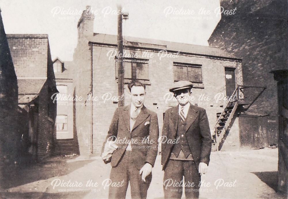 Mr John Stanley and Mr Zehickman, Station Road, Shirebrook, c 1934