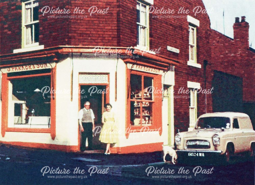 Eric Parker's Butchers Shop, Station Road, Shirebrook, 1961