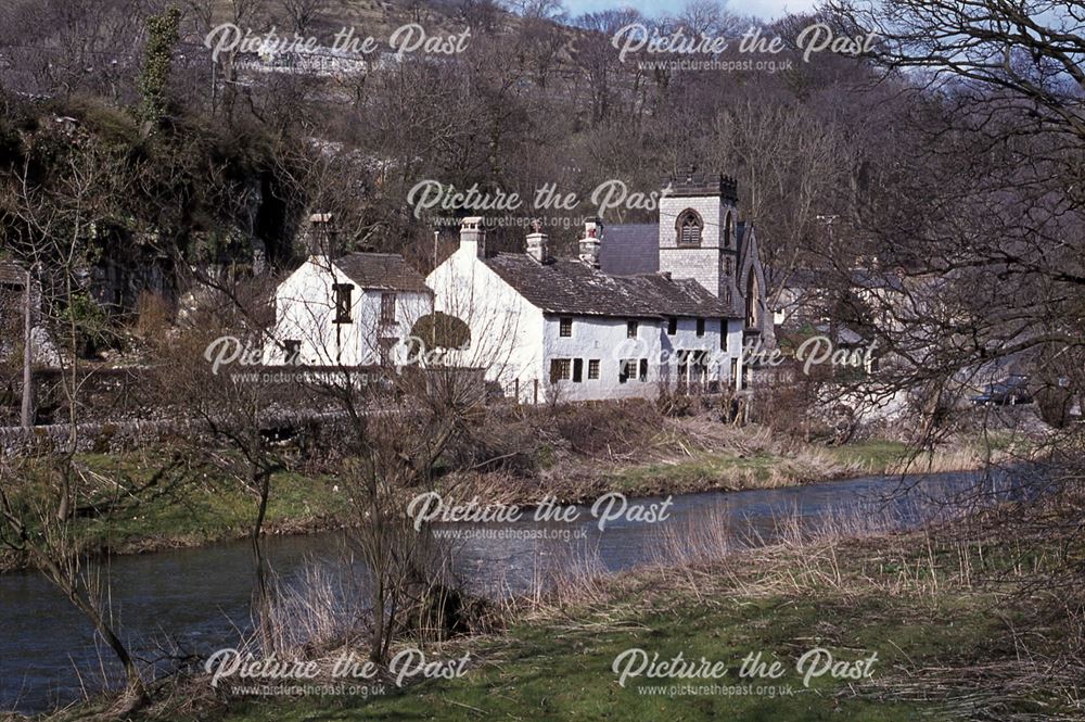 St. Anne's Church and Cottages, Meadow Lane, Millers Dale, 1975