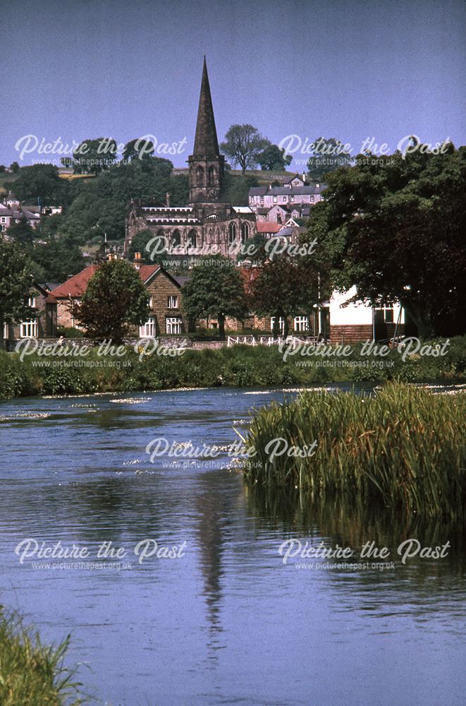 All Saints Church from River, Bakewell, 1975