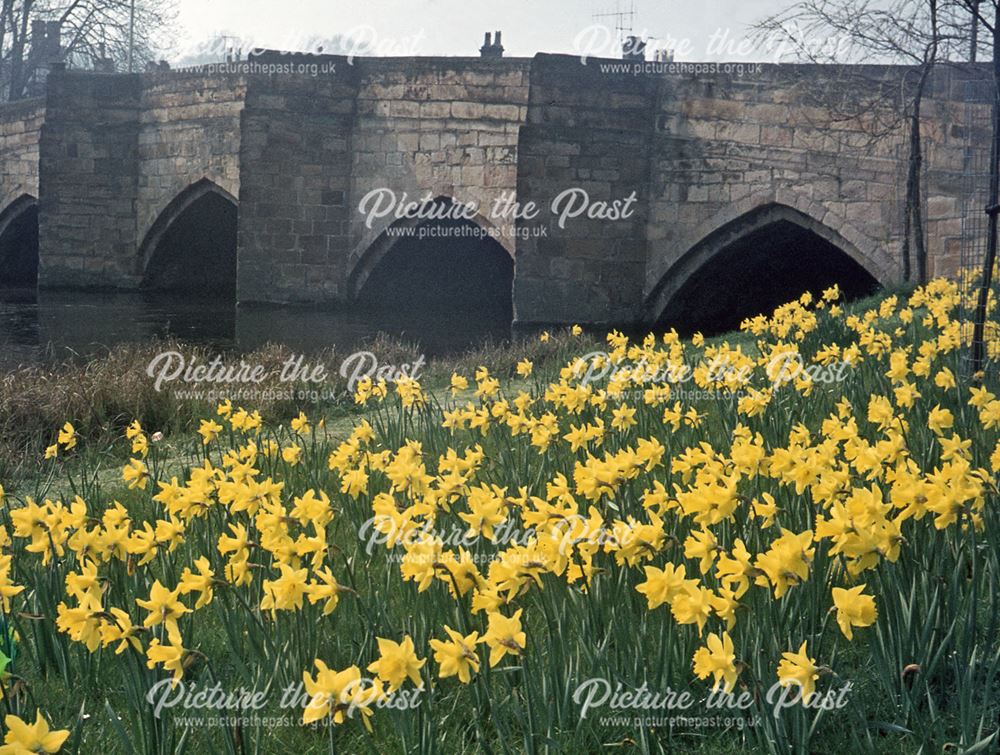 Bakewell Bridge over the River Wye, Bridge Street, Bakewell, c 1970s