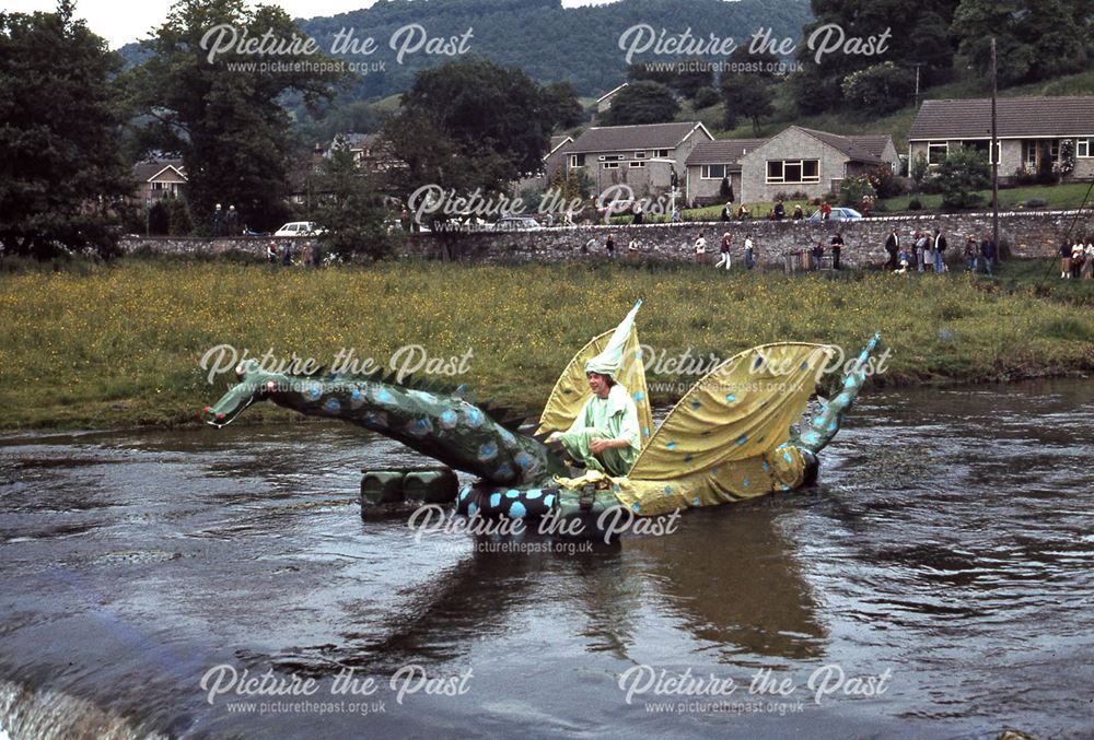 Raft Race, River Wye, Bakewell, c 1970s