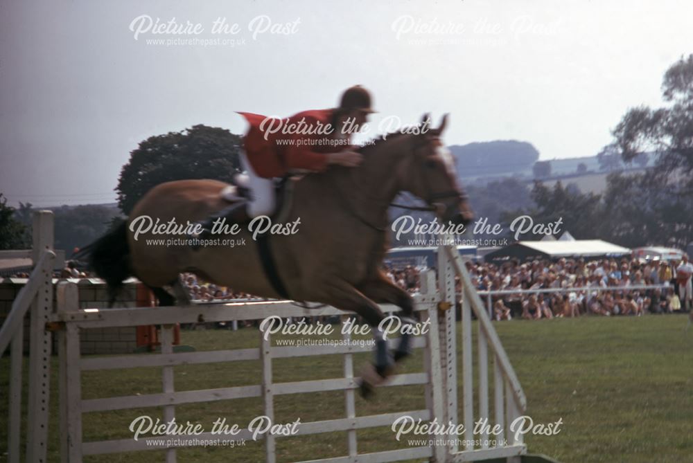 Horse Jumping, Bakewell Show, The Showground, Bakewell, 1975
