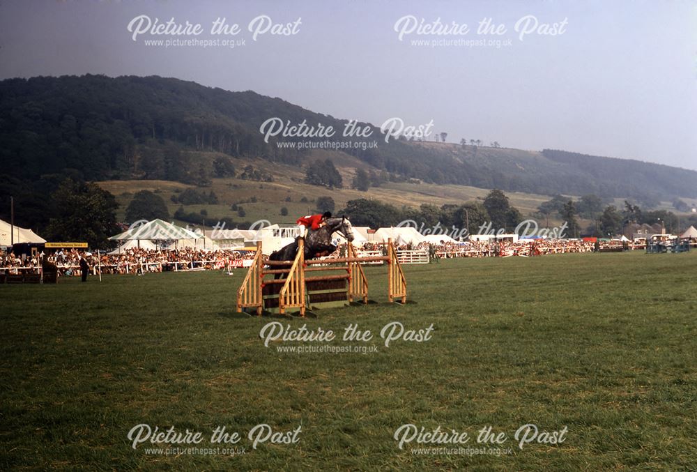Horse Jumping, Bakewell Show, The Showground, Bakewell, 1970