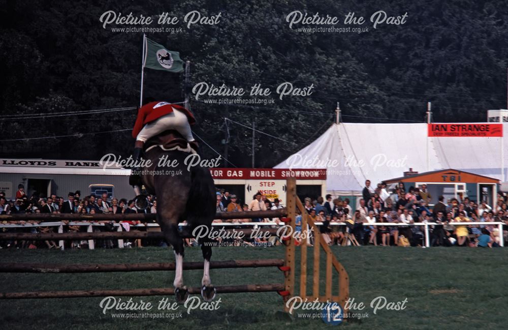 Horse Jumping, Bakewell Show, The Showground, Bakewell, 1970