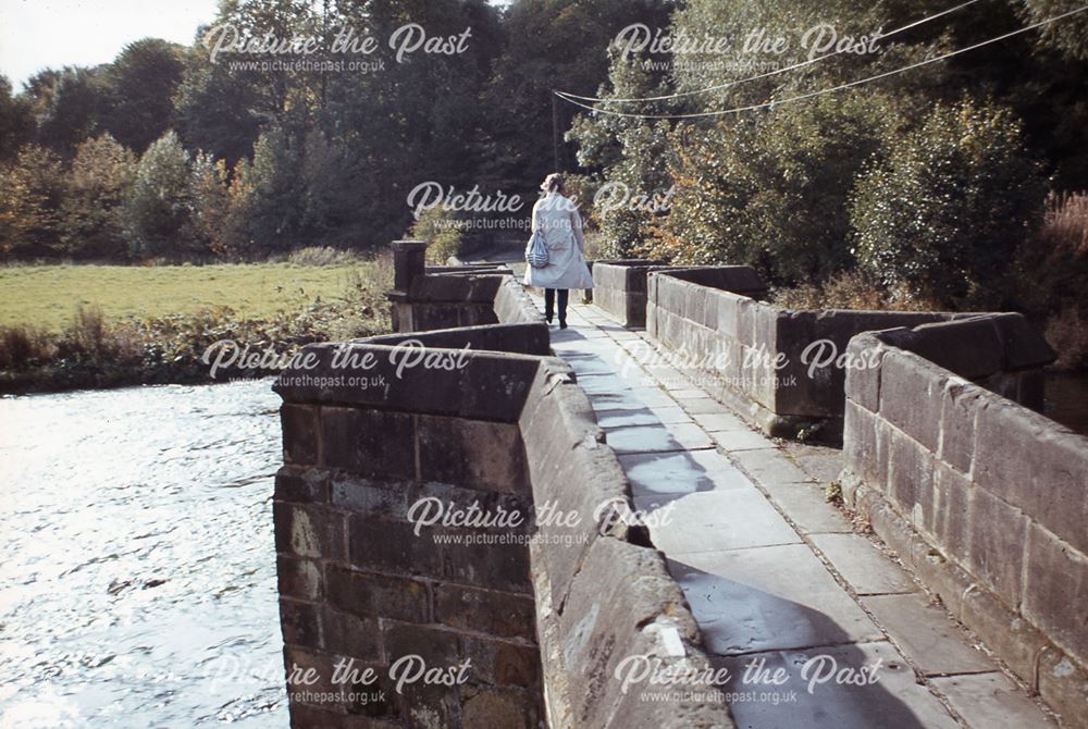 River Wye ? From Bridge, Bakewell, c 1980s