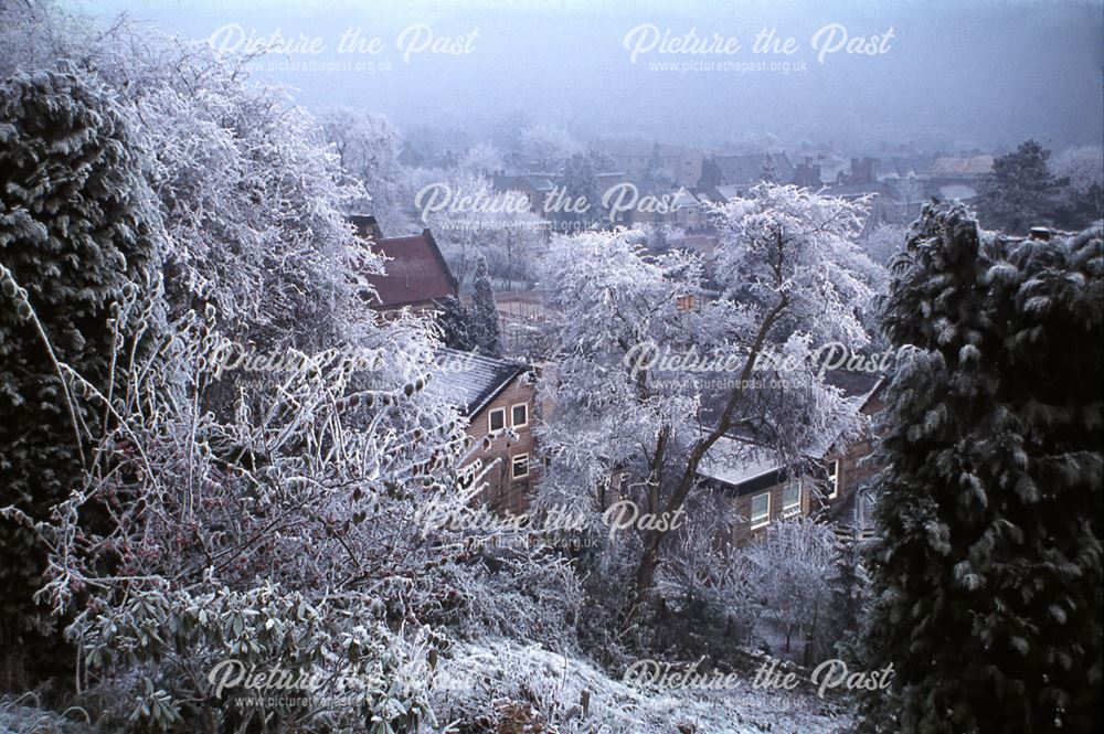 Hoar Frost at 28 Park Road, Bakewell, 1978