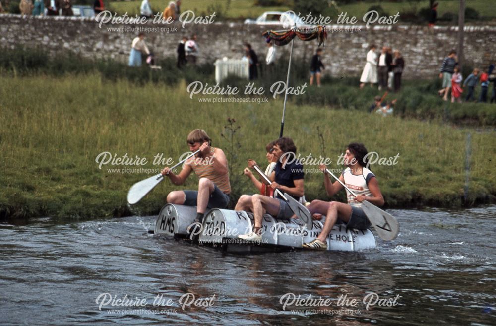 Raft Race, River Wye, Bakewell, 1982