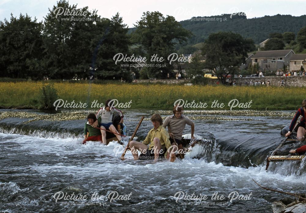 Raft Race, River Wye, Bakewell, 1982